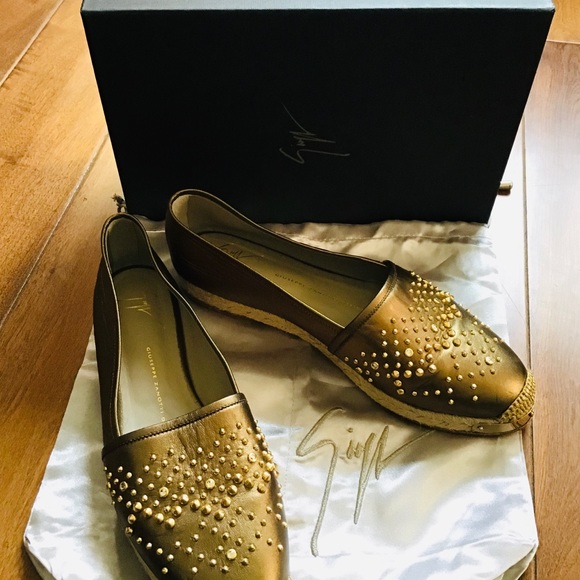 SOLD !Giuseppe Zanotti size 11 Leather Espadrilles - Picture 2 of 7